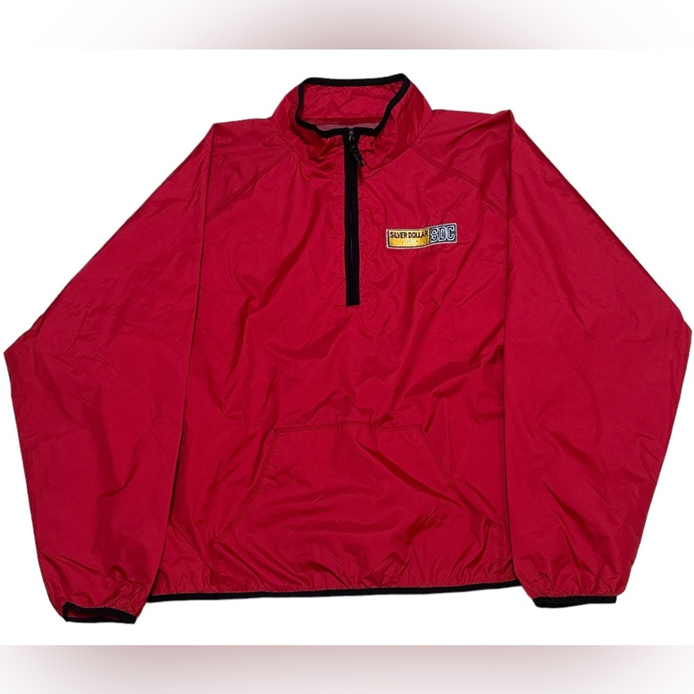 Jones & Mitchell Unisex Red Long Sleeve Activewear Windbreaker Jacket Size L